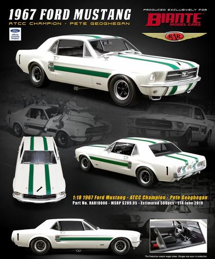 Ford Mustang 1967 ATCC Champion Ian Pete Geoghegan