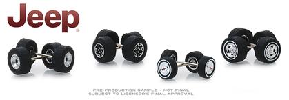 Jeep Wheel &amp; Tire Pack 16 Wheels, 16 Tires, and 8 Axles Wheel and Tires Packs Series 1