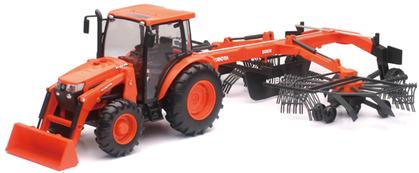 Kubota M5-111 Tractor with Hay Rake RA2076 (light &amp; sound)