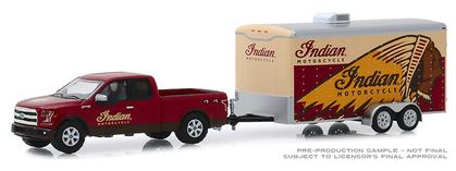 2017 Ford F-150 with Indian Motorcycle Enclosed Car Hauler "Hitch and Tow Series 18" 