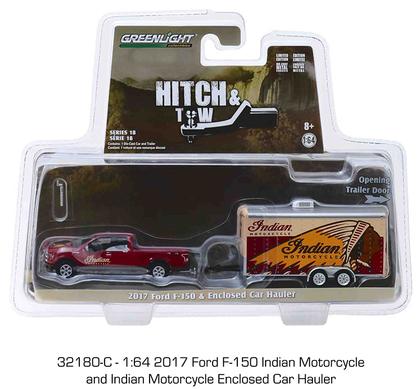 2017 Ford F-150 with Indian Motorcycle Enclosed Car Hauler "Hitch and Tow Series 18" 
