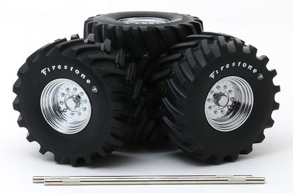 Firestone - 48-Inch Monster Truck Wheel and Tire Set &quot;1:18 Kings of Crunch&quot; 