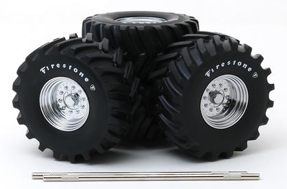 Firestone - 48-Inch Monster Truck Wheel and Tire Set "1:18 Kings of Crunch"