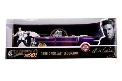 Cadillac Eldorado 1956 " purple Cadillac" with Elvis Figure