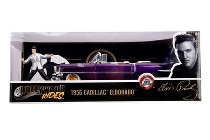 Cadillac Eldorado 1956 " purple Cadillac" with Elvis Figure