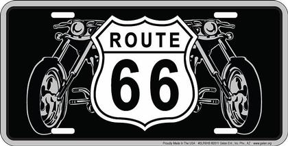 Route 66 - Shield Bikes License Plate