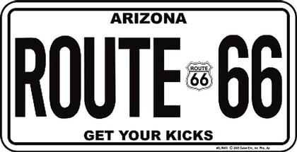 Route 66 Arizona License Plate