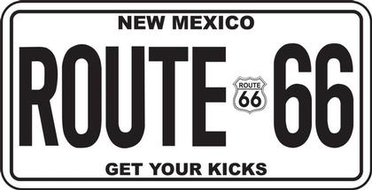 Route 66 New Mexico License Plate