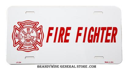 Firefighter  License Plate
