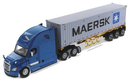 Freightliner New Cascadia with Sleeper and Skeletal Trailer with MAERSK 40&