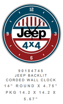 &quot;Jeep&quot; backlit Clock