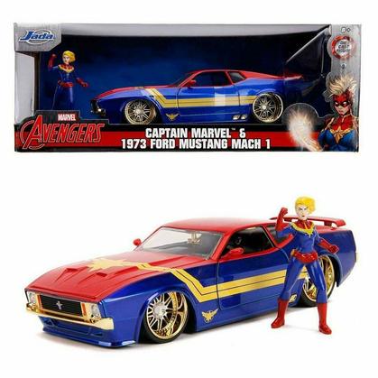 Ford Mustang Mach 1 1973 "Marvels Avengers" with Captain Marvel Figure