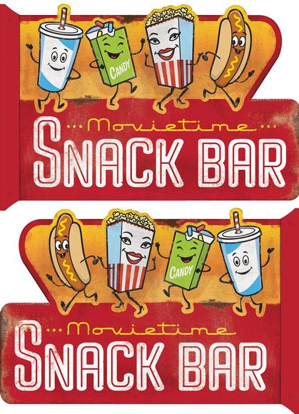 SNACK BAR FLANGED WALL SIGN