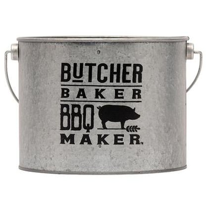 BUTCHER BAKER BBQ MAKER Sceau Galvanisé