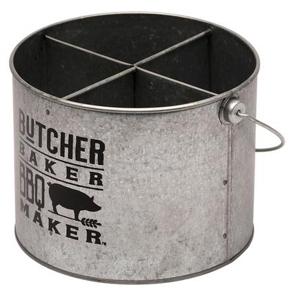 BUTCHER BAKER BBQ MAKER GALVANIZED CONTAINER