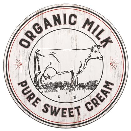 ORGANIC MILK RUSTIC WOOD SIGN
