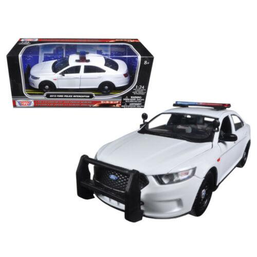 voiture-miniature-de-police-blanche-Motor-Max-1-24-2013-Ford-Taurus-Interceptor-Police-diecast