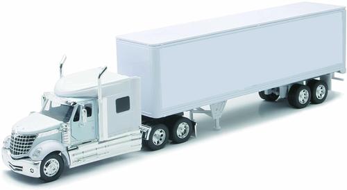 International Lonestar Tractor with Dry Van Trailer