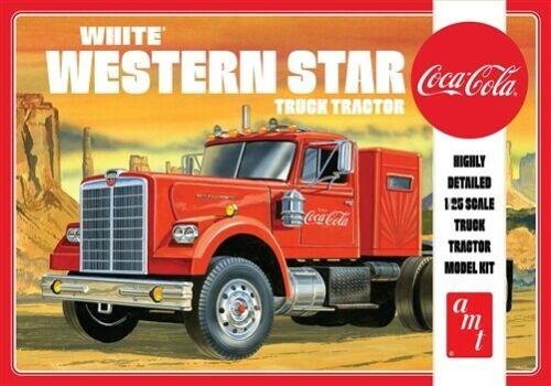 White Western Star Semi Tractor Coca-Cola 1/25 à coller