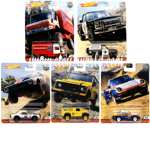 CAR CULTURE ALL TERRAIN SET OF 5 REAL RIDERS 1/64 SET