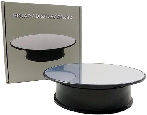 Rotary Display Stand 8" For 1/24 1/64 1/43 Model Cars With Mirror Top