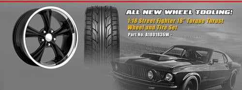 Wheel and tire Set "Street Fighter Torque Thrust" 1/18