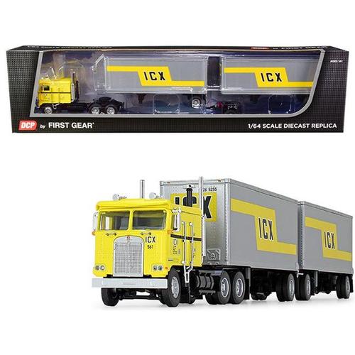 Kenworth K100 Coe Truck with Wabash Double Pup Trailers &quot;Icx Illinois California Express&quot;