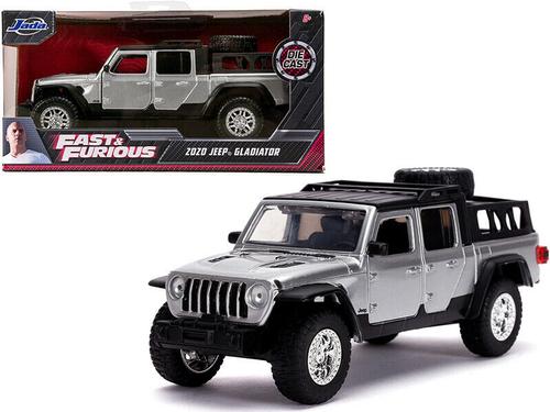 2020 Jeep Gladiator Pickup Truck Silver &quot;Fast and Furious&quot; 1/32