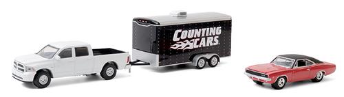 2014 Ram 1500 with 1968 Dodge Charger R/T in Enclosed Car Hauler "Counting Cars"