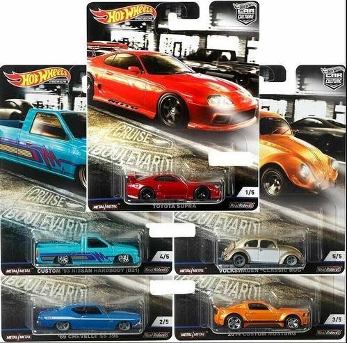 HOT WHEELS 2019 CAR CULTURE PREMIUM CRUISE BOULEVARD 5 CAR SET "M"