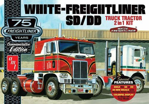 White Freightliner 2-in-1 Plastic Model Kit