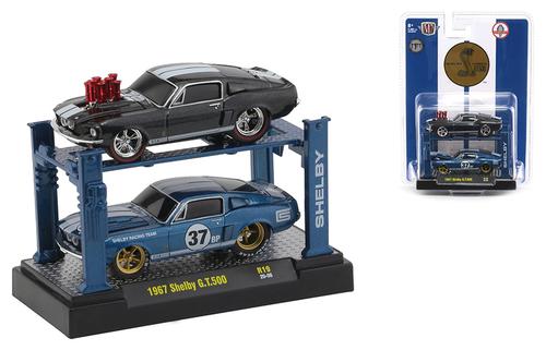 1967 Ford Shelby GT500 in Black Pearl Metallic and in Guardsman Blue with Auto-Lift