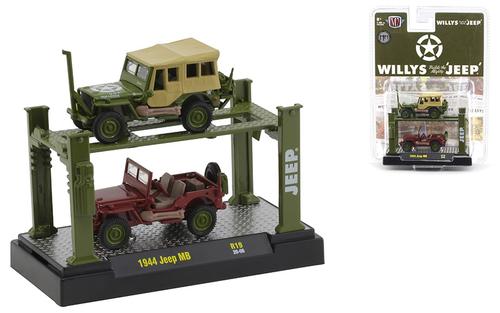 1944 Willys MB Jeep in Army Green and in Red Oxide Primer with Auto-Lift