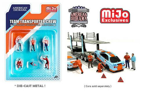 TEAM TRANSPORTER DIECAST FIGURINES Ensemble 1/64
