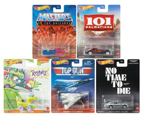 2021 Hot Wheels Premium 1:64 Retro Entertainment Set of 5