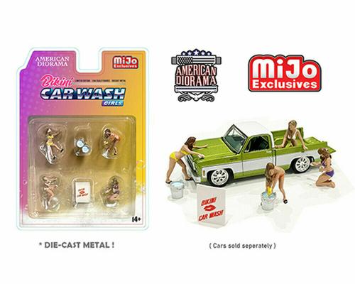BIKINI CAR WASH GIRLS FIGURES SET 1/64