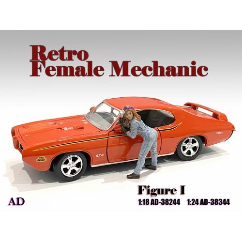 Figurine 1:18 Retro Female Mechanic - I