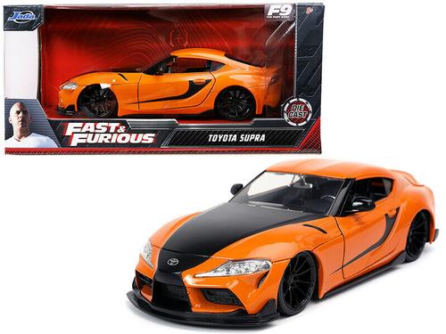 Toyota Supra Orange with Black Stripes "Fast &amp; Furious 9 F9"