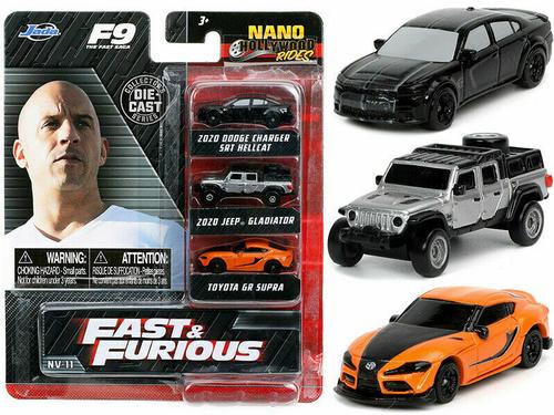 Nano Hollywood Rides: 1.65" Fast &amp; Furious F9 Fast Saga 3-PK