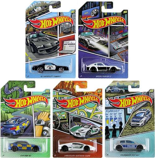 Hot Wheels 2020 Walmart Exclusives Police Series Set of 5