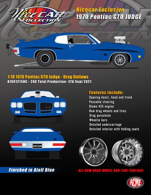 Pontiac GTO Judge 1970 "Drag Outlaws" *Nice Car Collection*