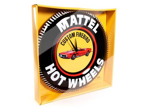 AUTO WORLD 12? HOT WHEELS COLLECTOR BUTTON TIN CLOCK CUSTOM FIREBIRD