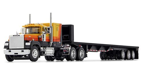 Mack Super-Liner with 60" Sleeper and Tri-Axle Flatbed Trailer