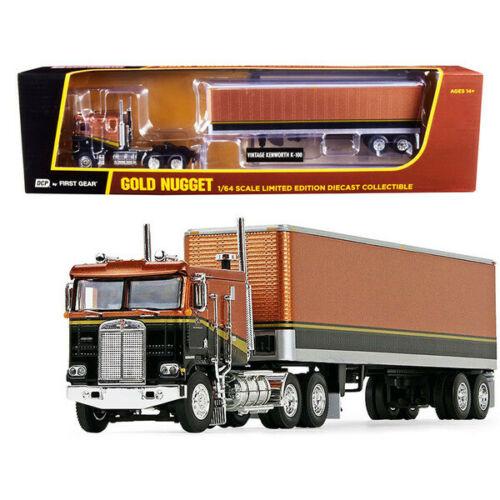 Kenworth K100 COE Flattop Cab with 40 Vintage Dry Goods Trailer "Gold Nugget"