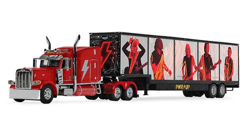 AC/DC PWR UP - Peterbilt 389 with 63" Mid-Roof Sleeper and Kentucky Moving Trailer