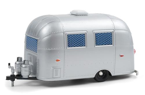Airstream 16? Bambi Sport in Silver with Curtains Drawn Hitch and Tow Trailers Series 6