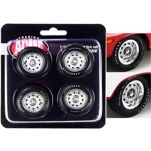 Mopar Rally Wheel and Tire Set of 4 pieces 1/18