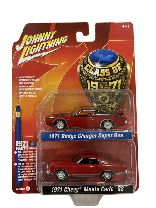 Johnny Lightning Class of 1971 Twin Pack Dodge Charger &amp; Chevrolet Monte Carlo