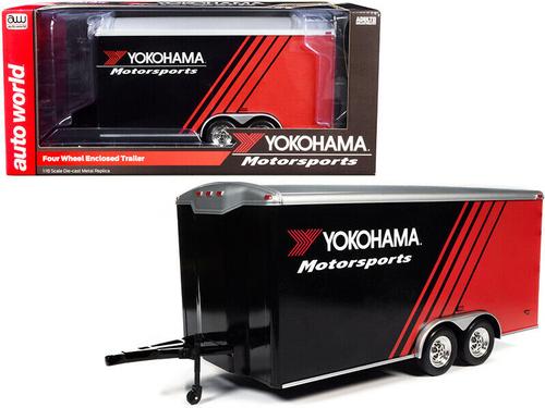 1:18 Four Wheel Enclosed Trailer/remorque YOKOHAMA Motorsports