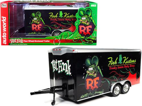 1:18 Four Wheel Enclosed Trailer/remorque &quot;RAT FINK&quot;